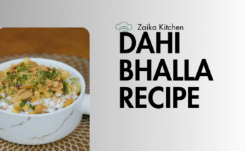 Dahi Bhalla recipe for Ramadan iftar with soft lentil fritters soaked in creamy yogurt, garnished with chutneys and spices for a traditional Pakistani taste